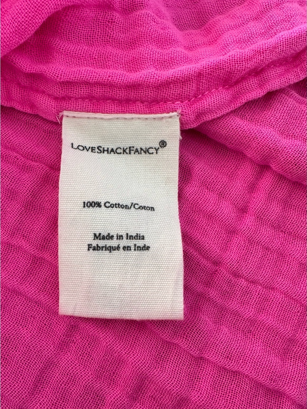 LoveShackFancy Hot Pink Tiered Cutout Mini Dress - Picture 8 of 10